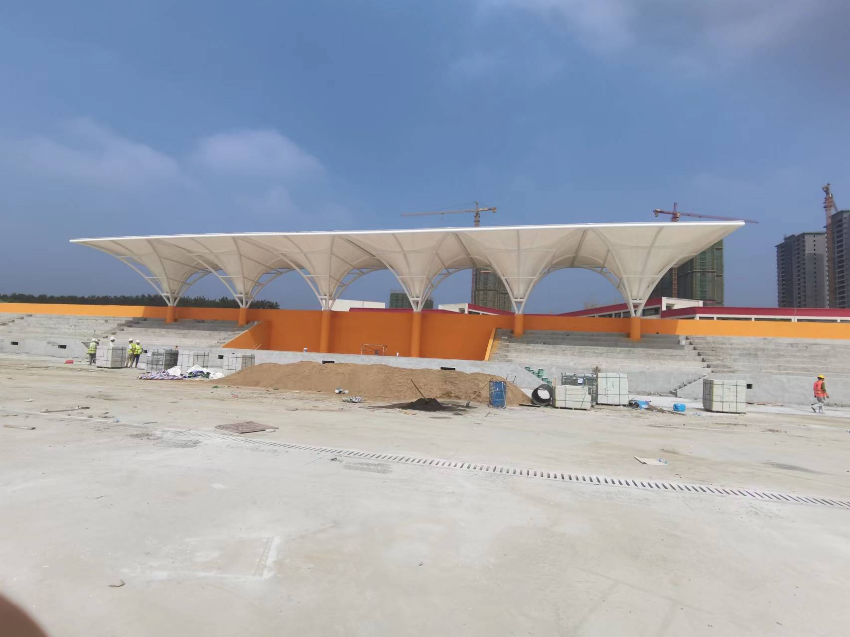 隨州市編鐘小學看臺膜結(jié)構(gòu)建筑工程